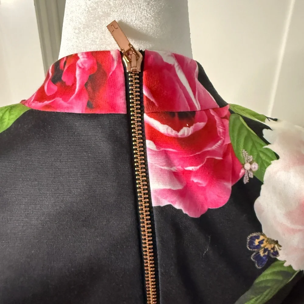 Ted Baker Black Dress with Floral Accents - Picture 4 of 5